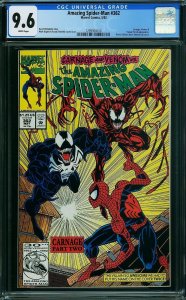 AMAZING SPIDER-MAN #362 CGC 9.6 NM+ Venom! Carnage! Wow !!!
