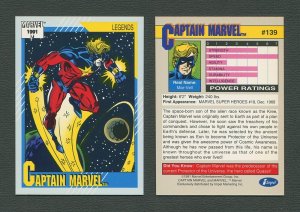 1991 Marvel Comics II  Card  #139 ( Captain Marvel)  MINT