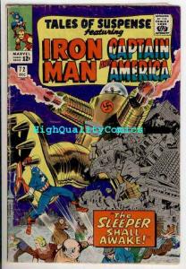 TALES OF SUSPENSE #72, VG, Captain America, Iron Man, Jack Kirby, Don Heck,Tuska