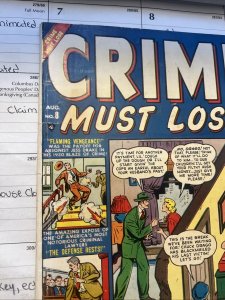 CRIME MUST LOSE #8 1951 Golden Age Crime! ATLAS/Marvel Comics!
