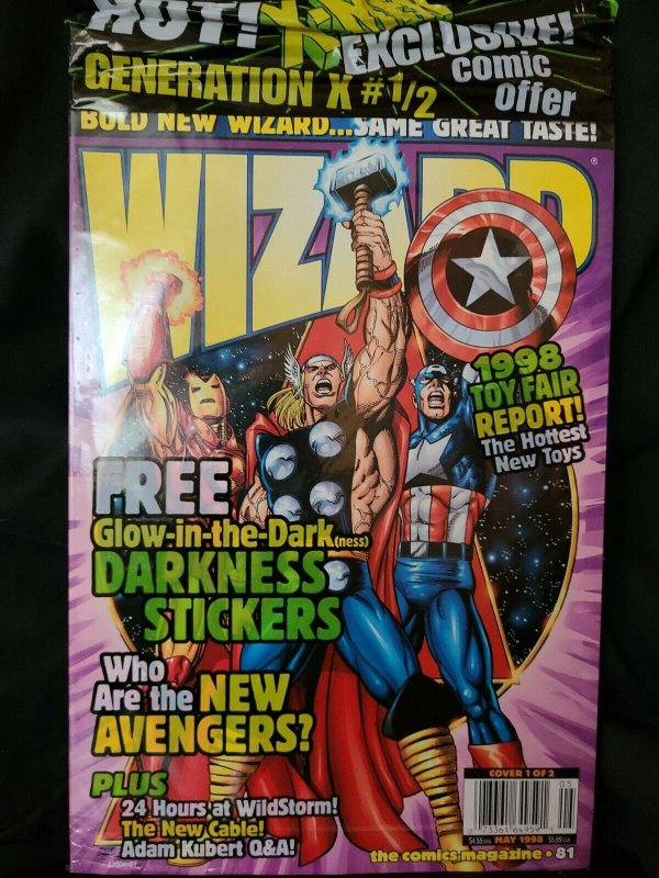 Wizard The Guide To Comics Magazine #81 May 1998 Avengers Cover 1 Of 2