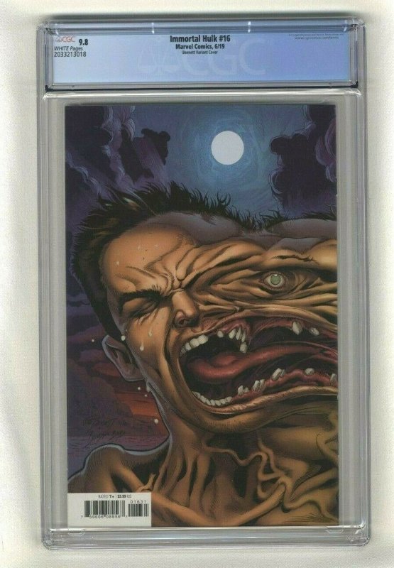 Immortal Hulk #16 - CGC 9.8 - Marvel - 1988 - Bennet Wraparound Cover Variant!