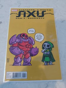 Avengers X-men AXIS #1 R. Remender Skottie Young MF DOOM Red Skull Baby Variant