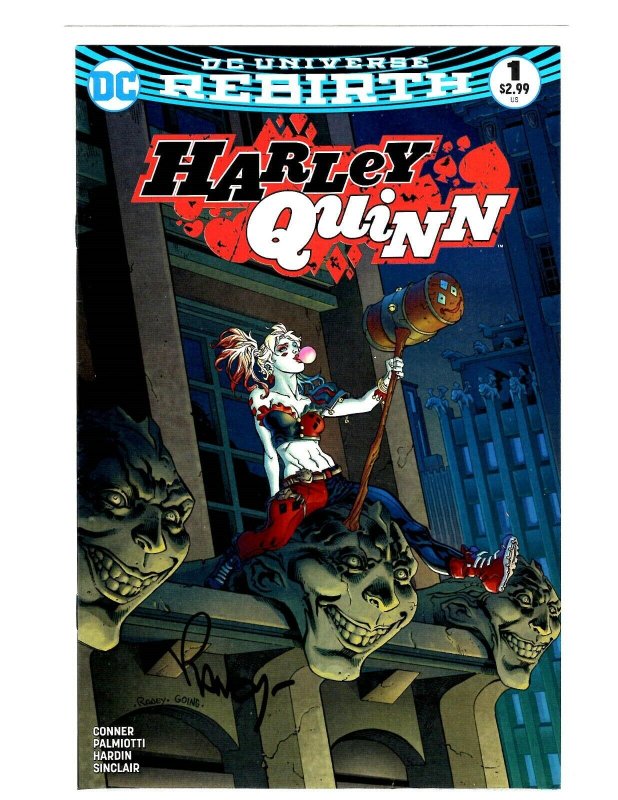 Harley Quinn #1 Rebirth Signed by Tom Raney w/ Certificate of Authenticity