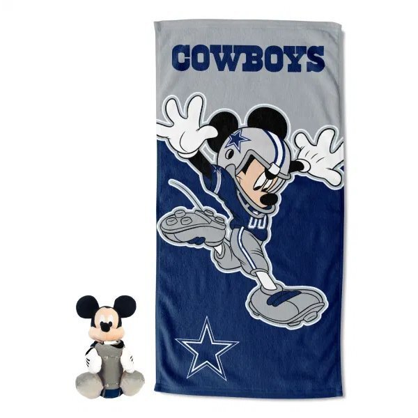 Disney NFL Mickey Cowboys Splash Hugger Beach Towel