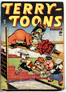 Terry-Toons #5 1943--Timely-WWII era-Stan Lee-Dinky Duck-sci-fi story-G