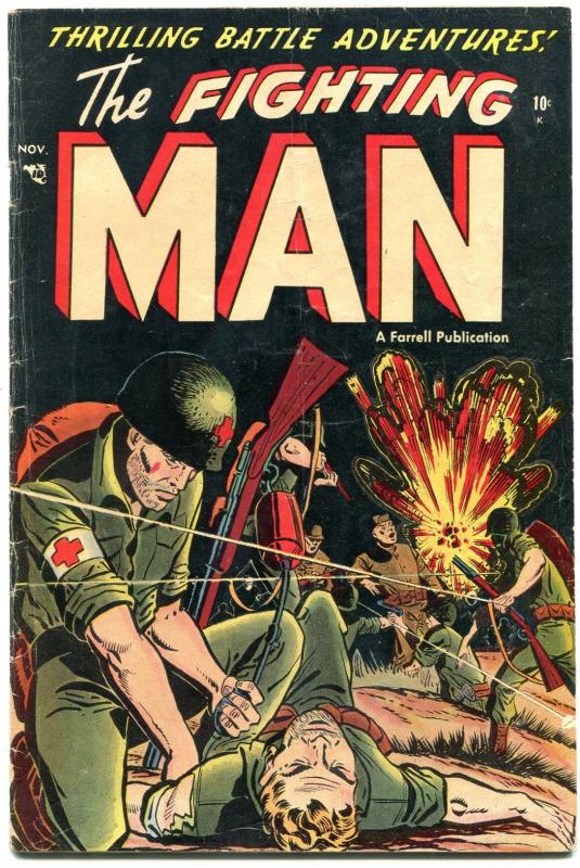 FIGHTING MAN #2 1952-FARRELL COMICS-BATTLE ADVENTURES VG