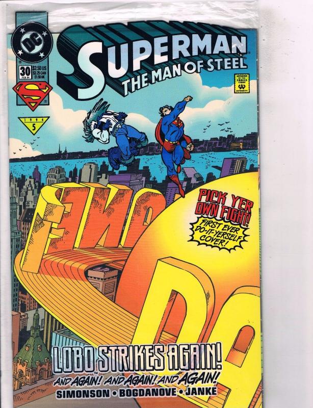 Lot of 9 Man of Steel DC Comics #30 38 39 40 41 42 43 44 45 46 Superman CB7