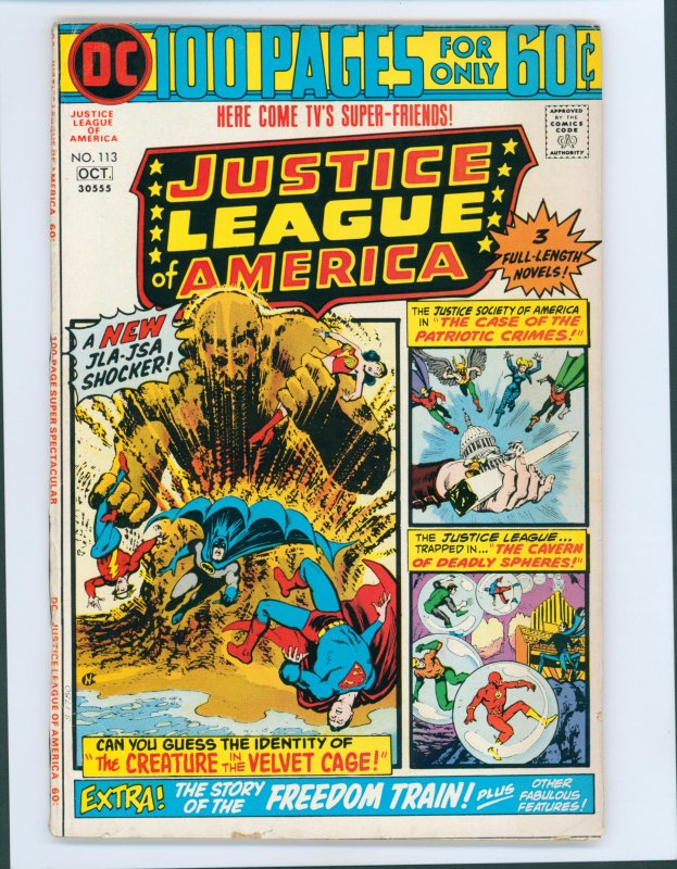 Justice League of America 113 1st app of Sandy the Golden Boy as new Sandman