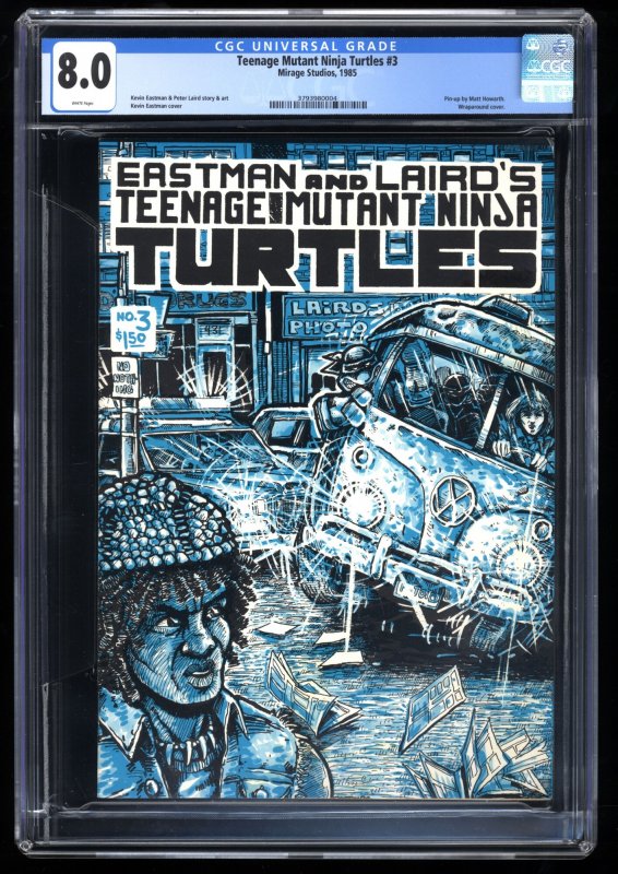 Teenage Mutant Ninja Turtles #3 CGC VF 8.0 White Pages