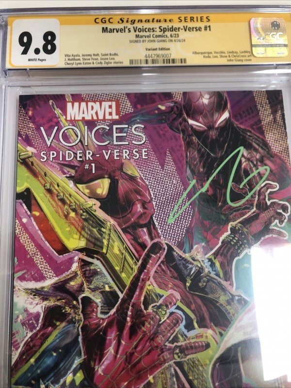 Marvel's Voice : Spider verse (2023) # 1 (CGC 9.8 SS) Signed John Giang *Variant