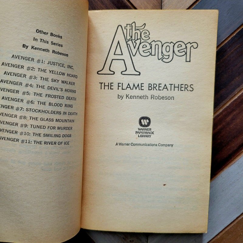 The Avenger #12 Flame Breathers Kenneth Robeson 1973, First Print in Paperback