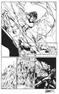X-Men #194 p.20 Splashy, signed by Humberto Ramos 