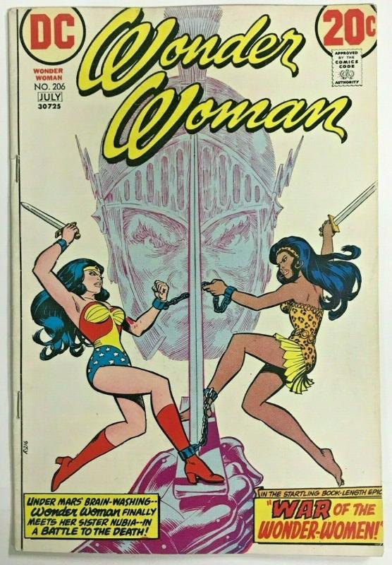 WONDER WOMAN#206 FN 1973 FIRST NUBIA DC BRONZE AGE COMICS