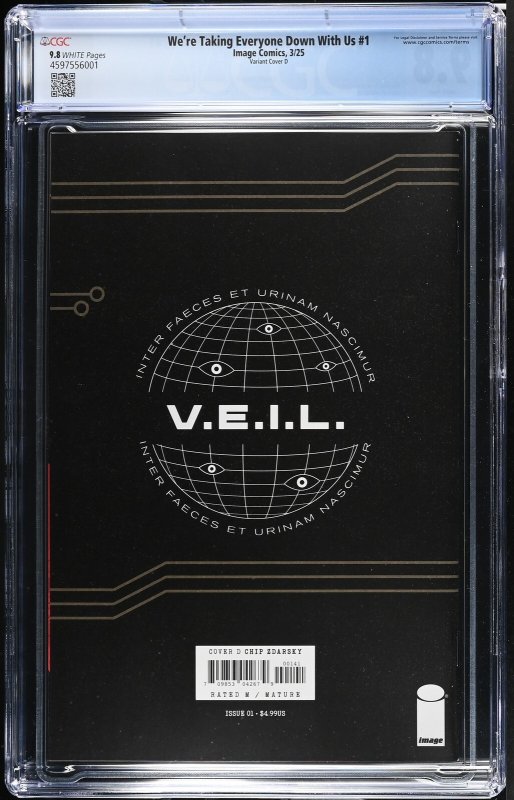 WE'RE TAKING EVERYONE DOWN WITH US #1 IMAGE 1:25 CHIP ZDARSKY VARIANT CGC 9.8 NM