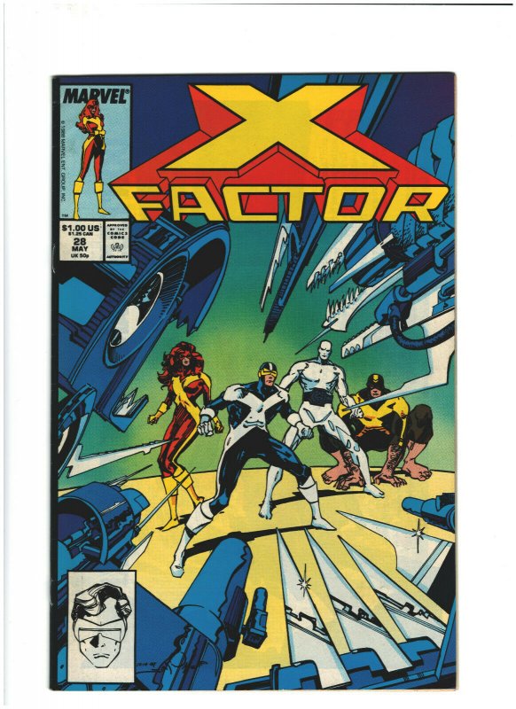 X-Factor #28 VF+ 8.5 Marvel Comics 1988 Copper Age, Cyclops & Jean