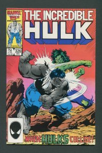 Incredible Hulk #326 /  9.2 NM-  December 1986