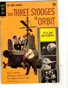 Lot Of 4 The Three Stooges Gold Key Comic Books # 11 19 In Orbit World Daze JL30