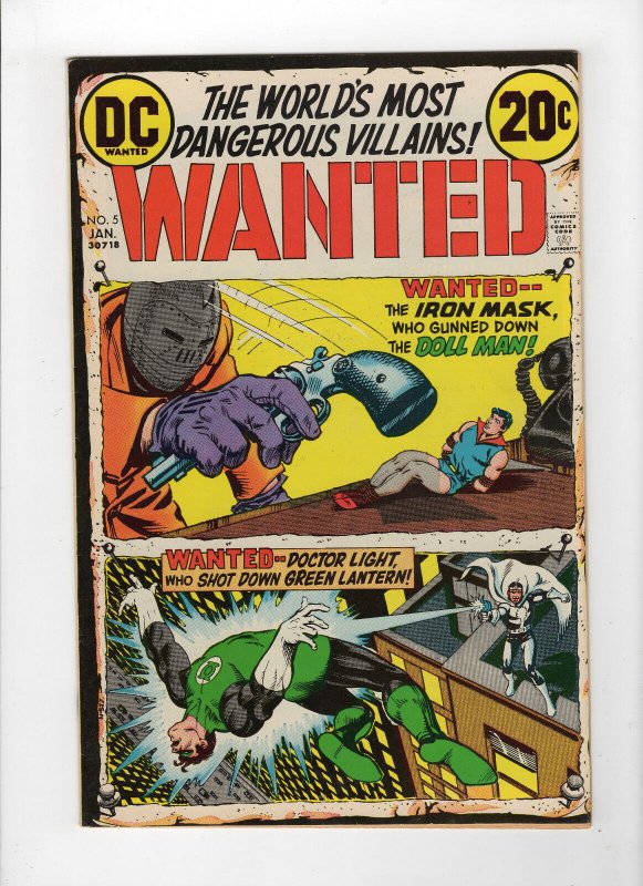 Wanted. The World's Most Dangerous Villains #5 (Jan 1973, DC) - Very Fine