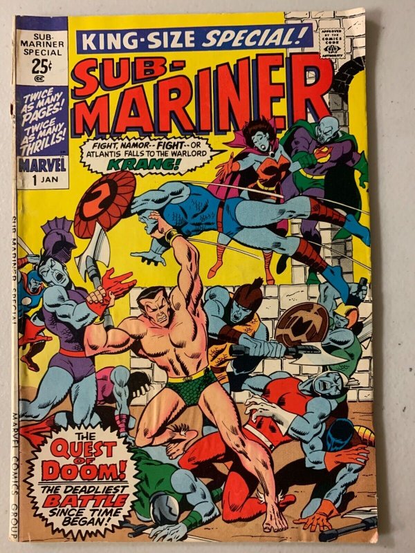 Sub-Mariner #1 Annual Marvel 1st Series 4.0 VG water stain (1971)