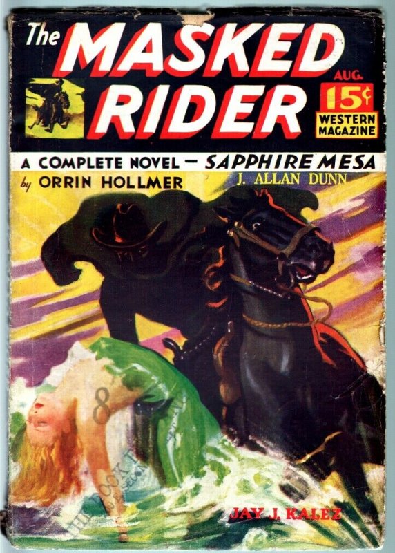 Masked Rider Pulp #3 8/1934 -SAPPHIRE MESA- rare western