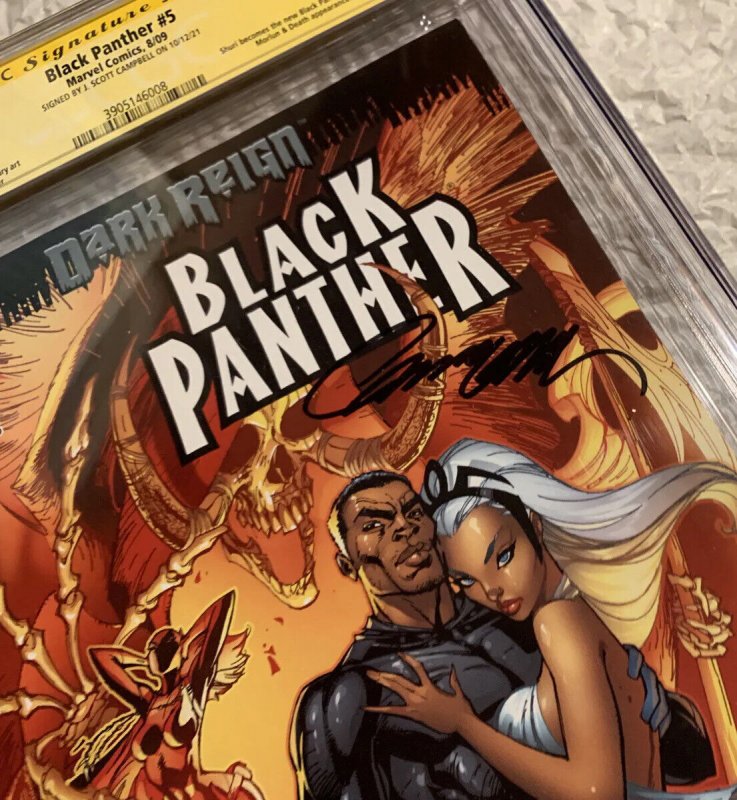 1ST SHURI AS BLACK PANTHER #5 SIGNED CGC 9.8 NM+/M J. Scott Campbell