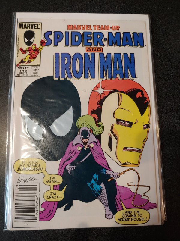 Marvel Team-Up #145 EARLY BLACK COSTUME APPEARANCE. HIGH GRADE VF/NM