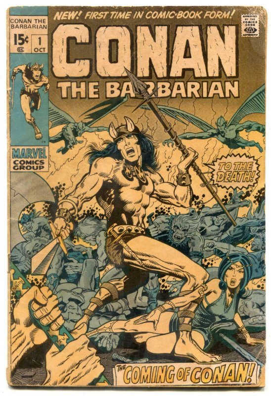 Conan the Barbarian #1 1970 -- BRONZE AGE KEY--MARVEL BARRY SMITH g/vg