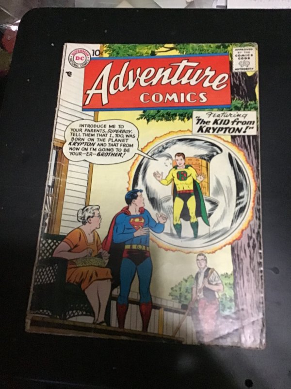 Adventure Comics #242 (1957) Kid from krypton! Aquaman, green arrow! VG/FN Wow