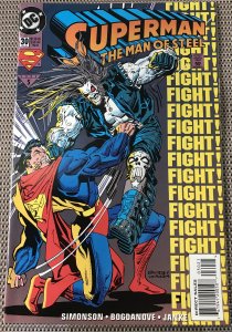 SUPERMAN MAN OF STEEL #30 : DC 2/94 NM; LOBO VS. SUPERMAN, Fight storyline