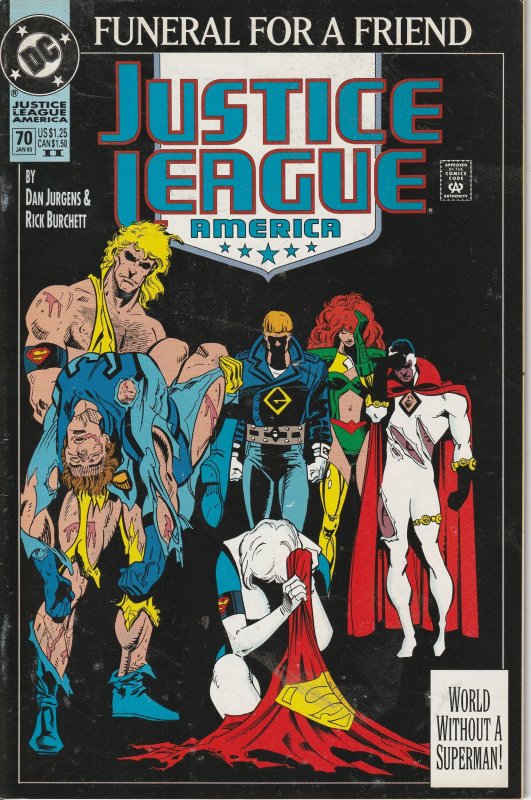 Justice League America #70 Second Print Cover (1993)