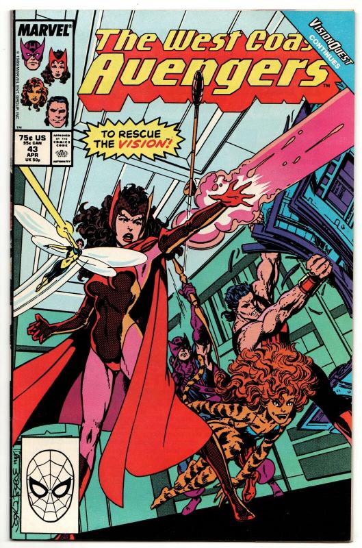 West Coast Avengers #43 (Marvel, 1989) VF