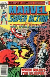Marvel Super Action 2  VF  1977  Reprints Captain America 101  Kirby!