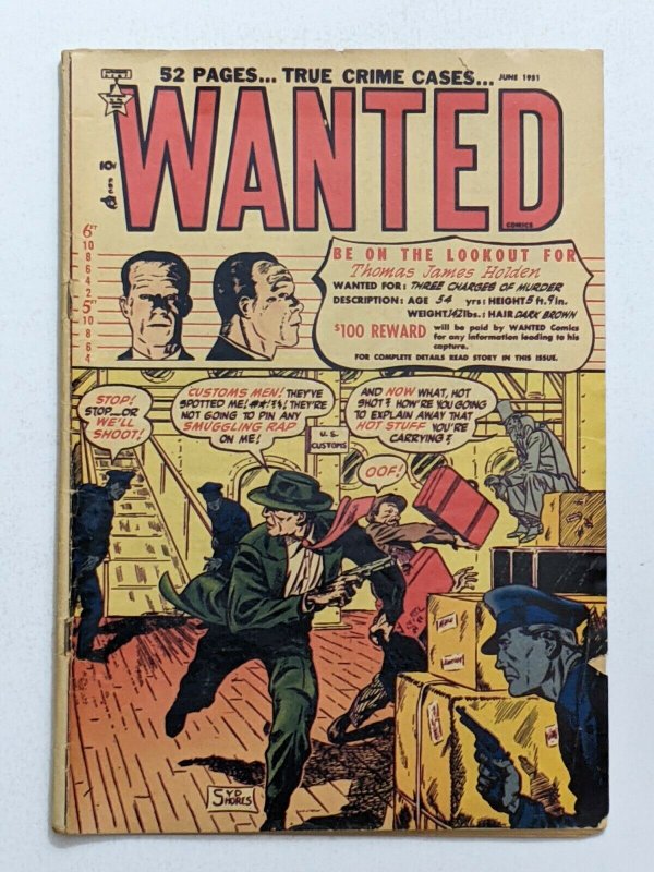 Wanted #38 (Jun 1951, Orbit) VG- 3.5 Syd Shores cover 