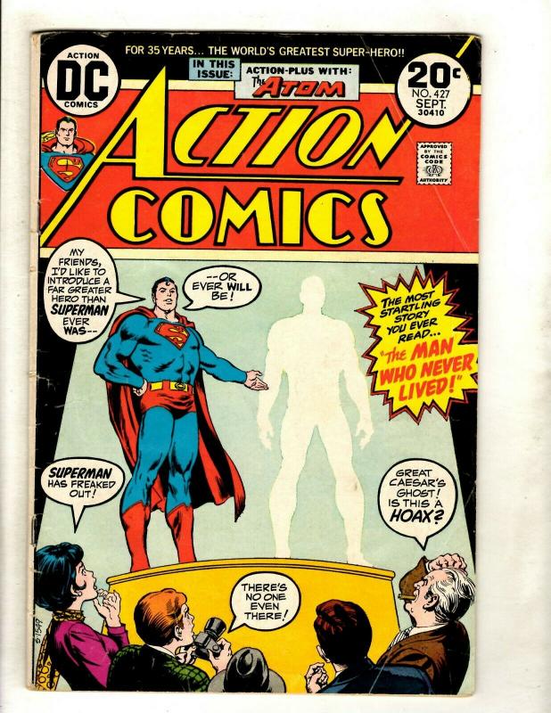 Lot Of 6 Action Comics Feat. Superman # 417 418 421 423 427 440 Batman Flash GK5