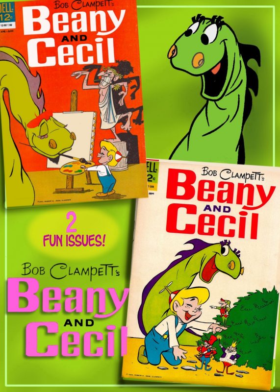 BEANY AND CECIL #4 & #5 (1963) 7.0 FN/VF Great Willie Ito Art • BEANYLAND map!