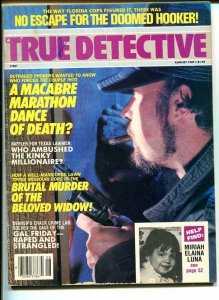 TRUE DETECTIVE-AUG 1987-G/VG-HARD BOILED-SPICY-MURDER-RAPE-STRANGULATION G/VG