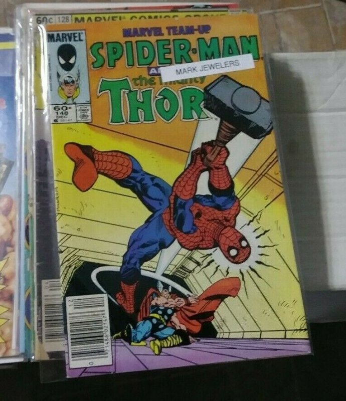 MARVEL TEAM UP # 148 1984 MARVEL MARK JEWELERS VARIANT THOR SPIDER-MAN VENOM