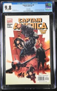 CAPTAIN AMERICA #6 CGC 9.8 1ST WINTER SOLDIER VARIANT EDITION