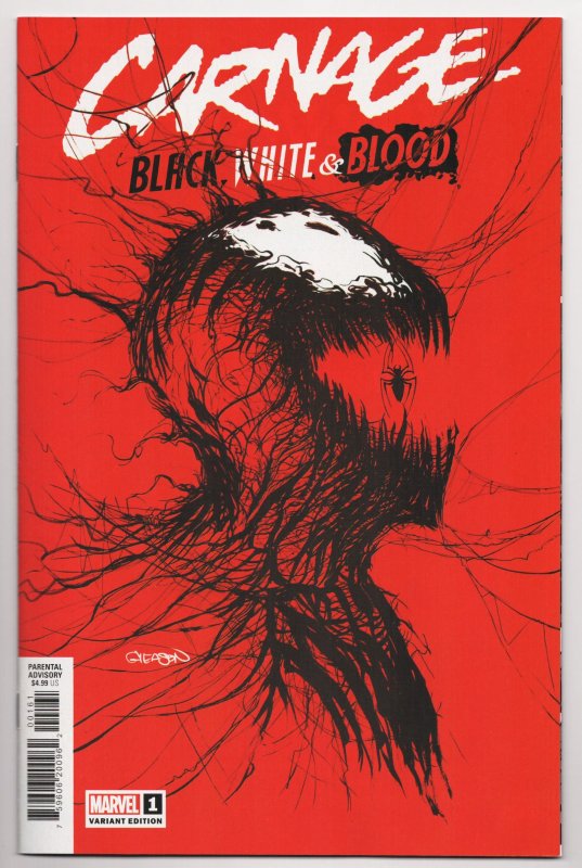 Carnage Black White & Blood #1 Gleason Webhead Variant (Marvel) NM [ITC712]