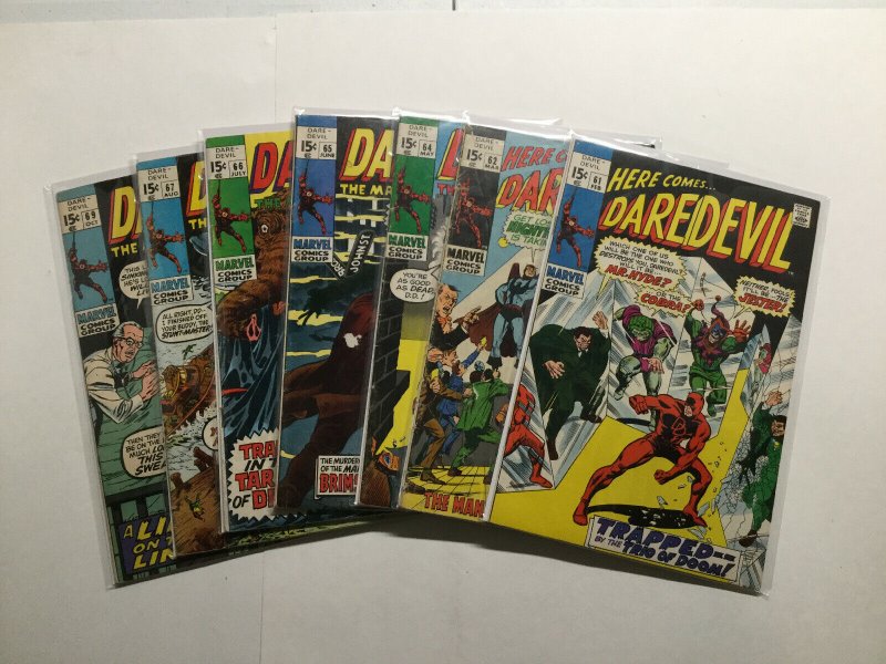 Daredevil 61 62 64-67 69 Lot Run Set Very Good To Fine 4.0-6.0 62 Is 2.0 Marvel