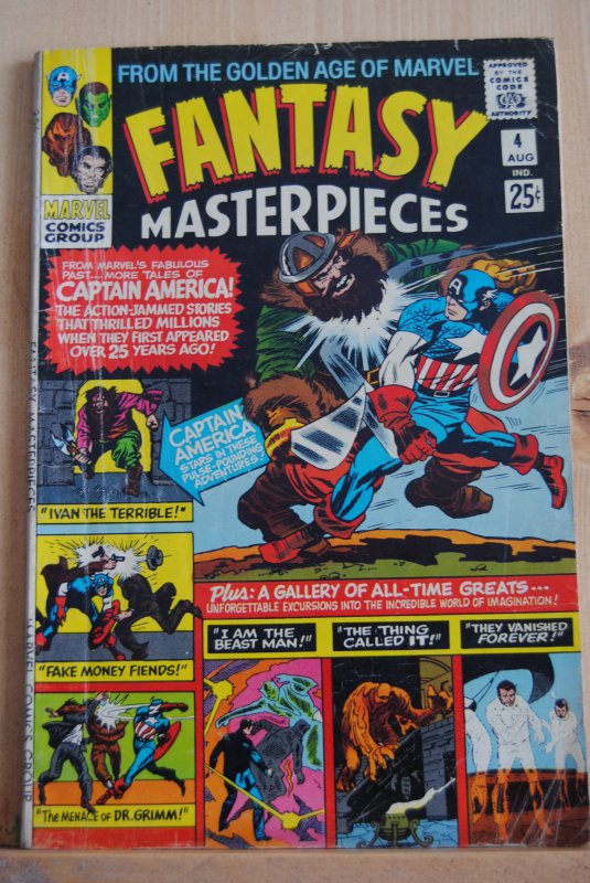 Fantasy Masterpieces #4, Early Jack Kirby, Stan Lee