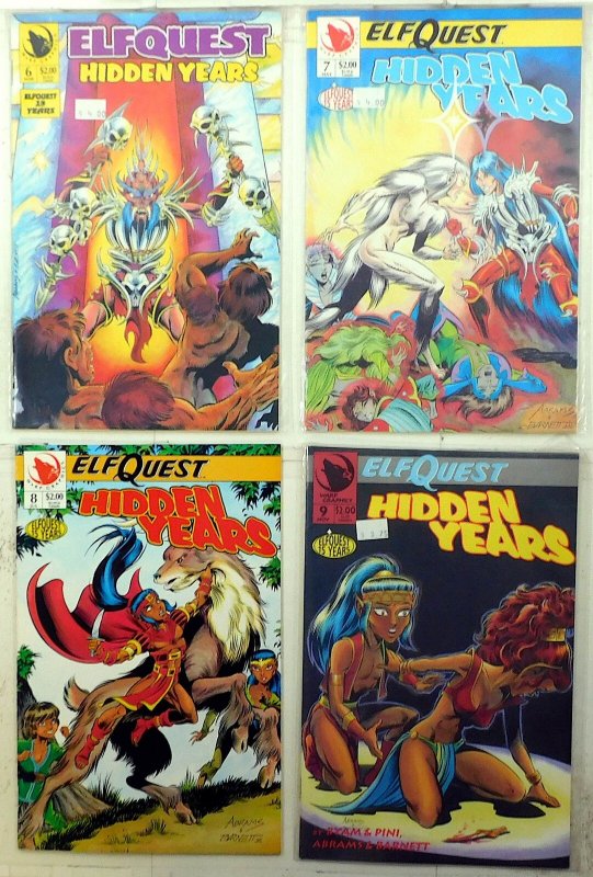 ElfQuest: Hidden Years Lot of 4 #6, 7, 8, 9 (1993) Warp Graphics Comic Books