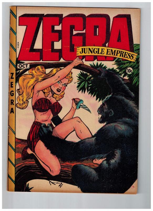 Zegra Jungle Empress #2 VF 1948 Golden Age Comic Book Fox Features Syndicate JJ1