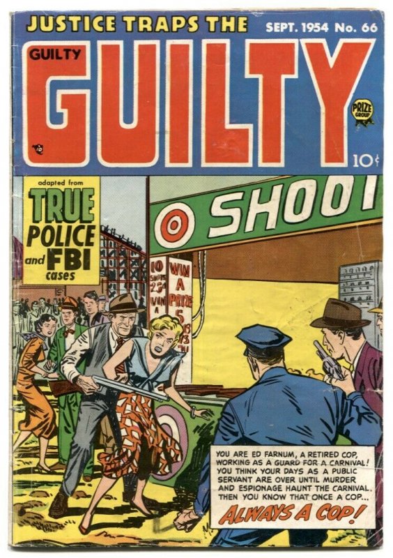 Justice Traps The Guilty #66 1954- Golden Age Crime VG