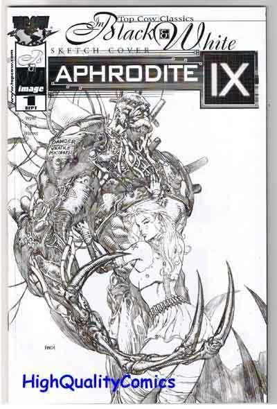 APHRODITE IX #1, Black White Sketch cover, VF+, Dave Finch, Femme Fatale, 2000