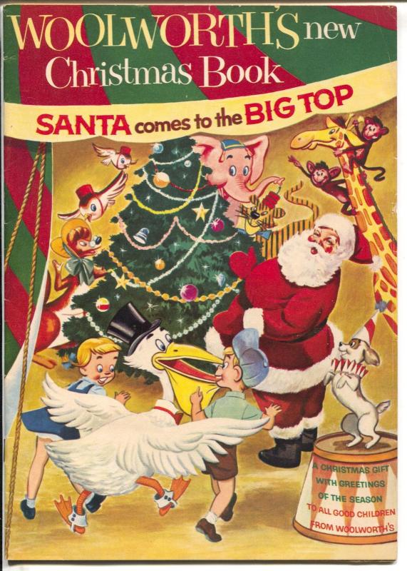 Woolworth's New Christmas Book 1954-Santa & Big Top-comics-toy ads-VF-