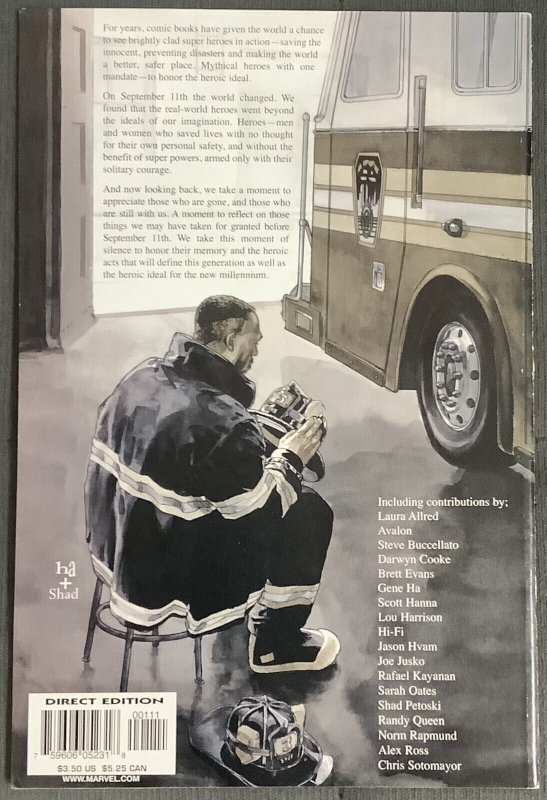 A Moment of Silence #1 (2002, Marvel) 9/11 Tribute. NM-