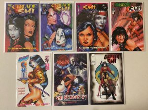 Shi and lot 7 different Indy with variants 8.0 VF (1994 to 1997)