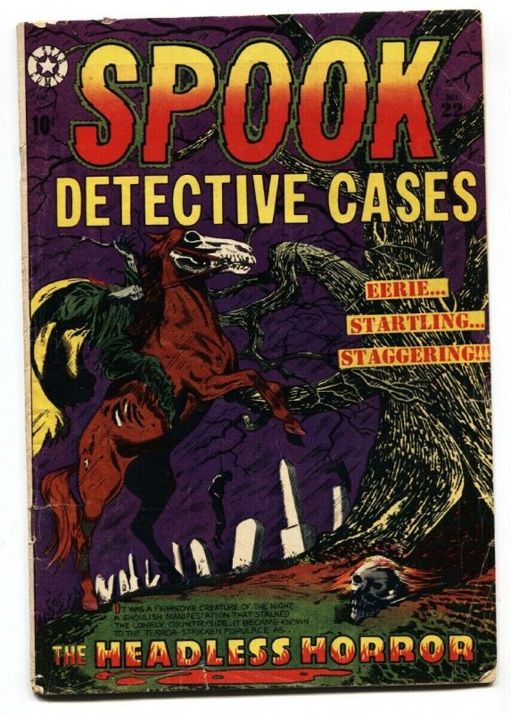 SPOOK DETECTIVE CASES #22 1953 L.B. COLE SKULL COVER #1 Pre-code horror